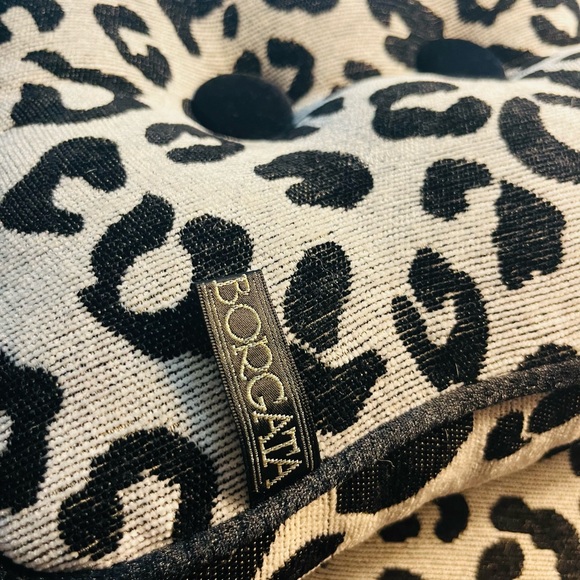 Vintage Borgata Leopard Print Seat Cushion - Picture 1 of 5